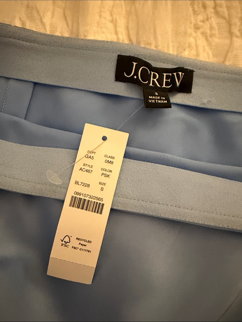 J. Crew Light Blue Midi Skirt